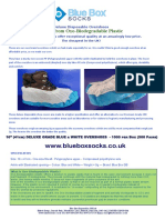 Biodegradable Deluxe Disposable Overshoes Data Sheet - December 2022