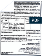 Coastal Energy Private Limited (Cin: U52599Tn1997Ptc037547) : Bid (INR)