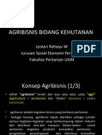 Agribisnis Bidang Kehutanan: Lestari Rahayu W Jurusan Sosial Ekonomi Pertanian Fakultas Pertanian UGM