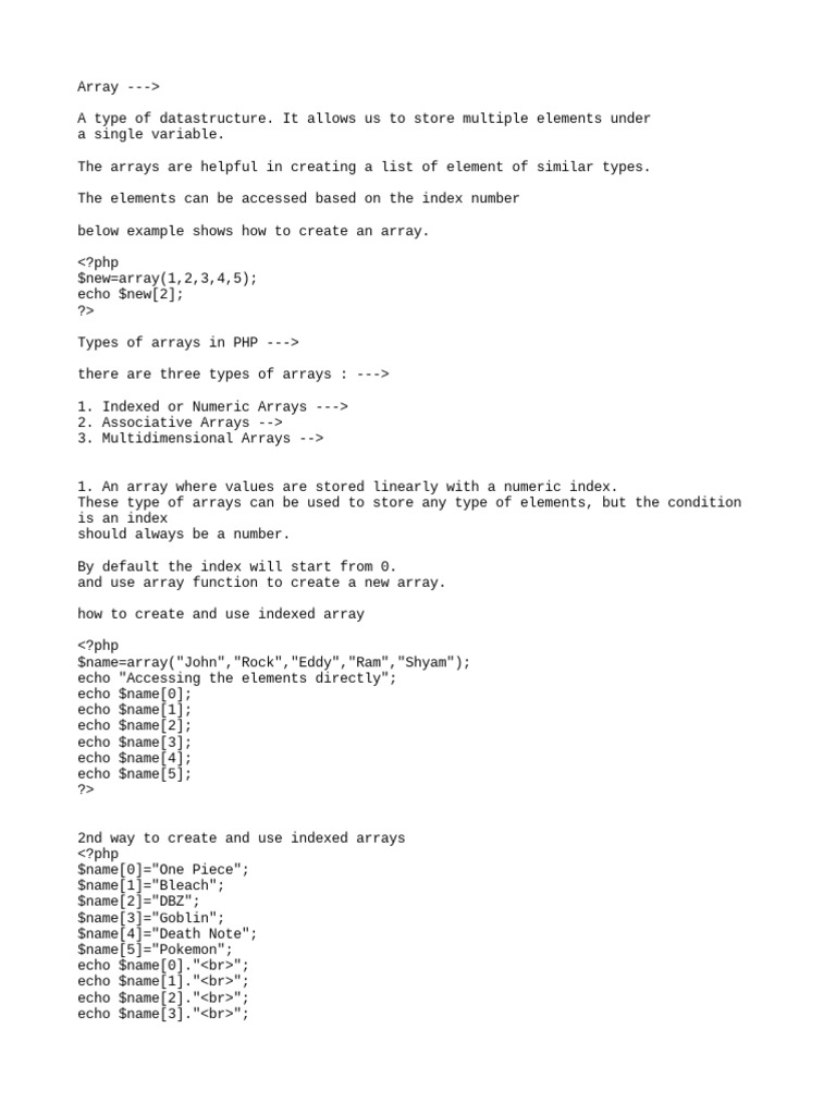 PHP Day1 | PDF | Computing | Mathematical Logic