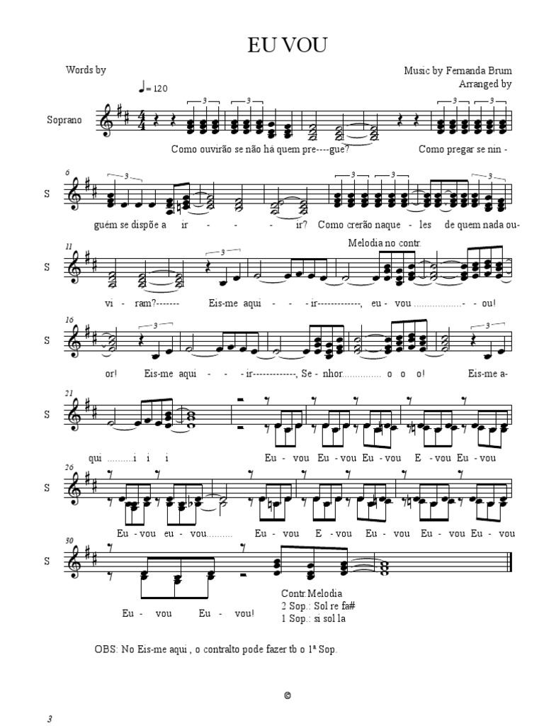 EU VOU Partitura PDF