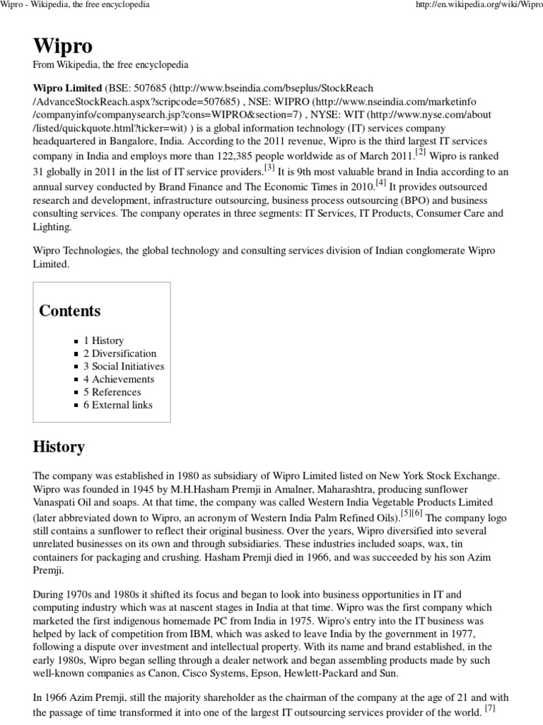 WIPRO TECHNOLOGIES WIKIPEDIA visual data 8