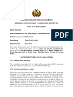 SSCC para Amparo Denis Tribunal Constitucional Plurinacional de Bolivia