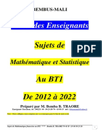 Annale Maths BT1 de 2012 à 2022