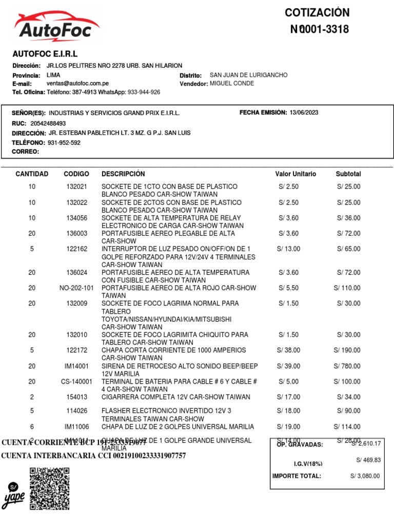 Cotizacin 3318 pdf