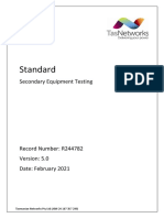 Secondary Equipment Testing Standard