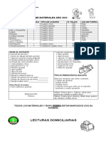 Lista de Materiales 2º Basico 2023