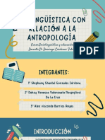 La Lingüística Con Relación A La Antropología Exposición