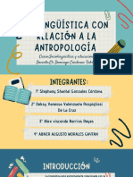 La Lingüística Con Relación A La Antropología Exposición 2