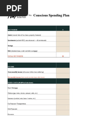 IWT Conscious Spending Plan 2023