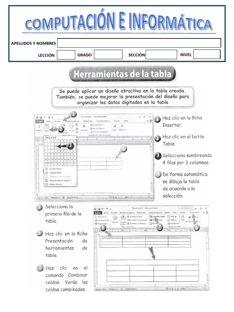 LECCION DE COMPUTACION PARA 5TO PRIMARIA | PDF