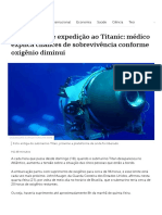 Submarino de Expedição Ao Titanic - Médico Explica Chances de Sobrevivência Conforme Oxigênio Diminui - BBC News Brasil