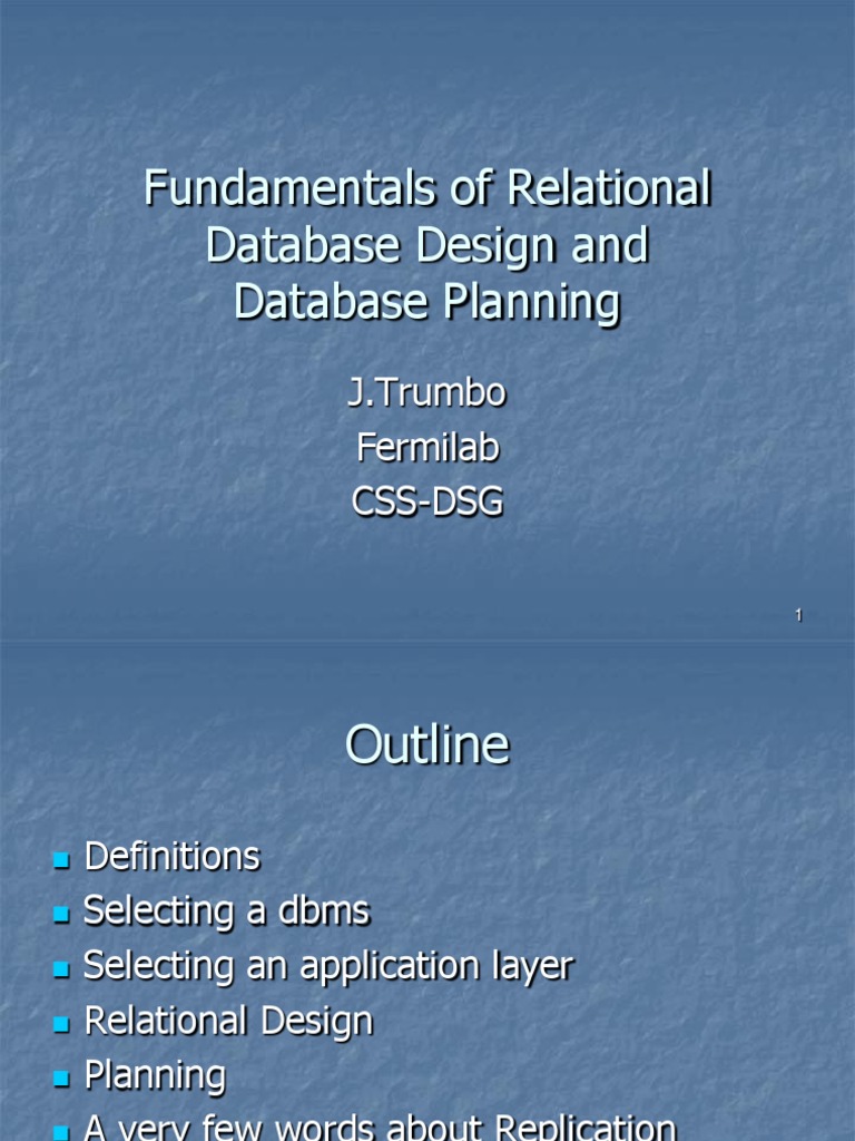 Relational Database Design Fundamentals | PDF