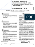 Idecan 2023 Prefeitura de Fortaleza Ce Guarda Municipal Prova