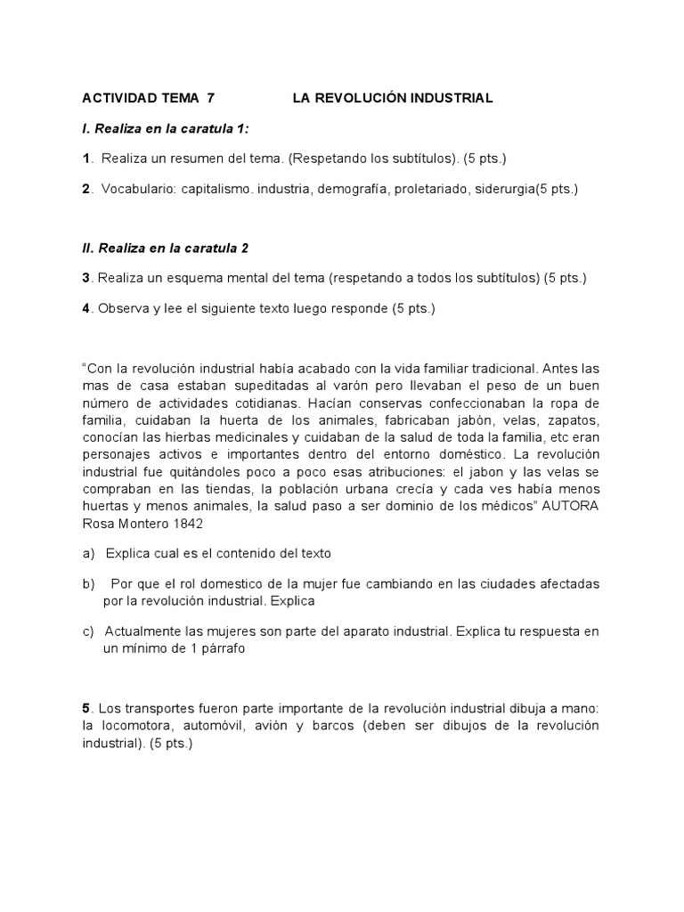 Actividad tema 7 la revoluci n industrial pdf