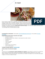 Receta de Ceviche de Nopal