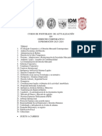 Pensum Postgrado en Derecho Corporativo 2023-2024 II Promoción