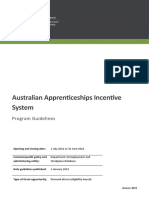 Apprenticeships Incentive System Program Guidelines