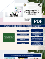 Administración y Planificación de La Educación