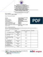 Monitoring and Evaluation Form For Mentors