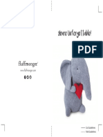 Elephant Digital Greeting Card 5x7 Fluffmonger