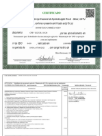 O Serviço Nacional de Aprendizagem Rural - Senar, CNPJ Nº 04.279.189/0001-54, Confere o Presente Certificado Ao (À) Sr. (A)