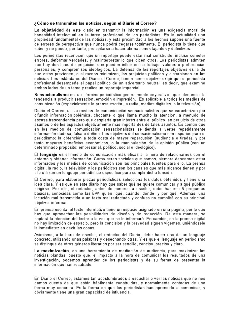 Cómo Se Transmiten Las Noticias | PDF