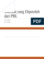 TUGAS KELOMPOK MANFAAT DARI PBL - Dr. Jordy Dan Dr. Westi