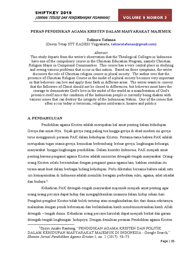 keimanan yang kokoh melalui pendidikan agama