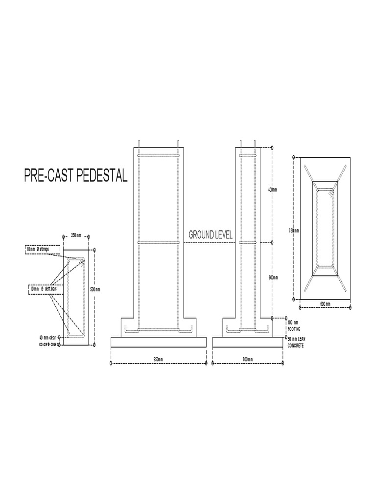 Footing Ped Drawing1-Model | PDF