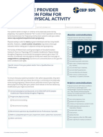 Health Care Provider Consultation Form For Prenatal Physical Activity