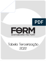 Tabela de Fabricação - 2022 