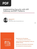 Implementing Security With API Gateway and BFF Patterns Slides