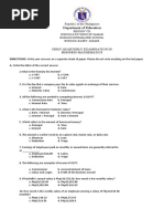 Department of Education: First Quarterly Examination in Business Mathematics