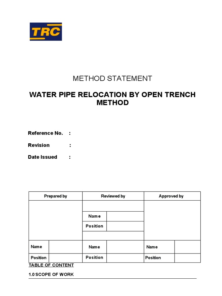 Ms Water Pipe Relocation by Otm | PDF | Pipe (Fluid Conveyance) | Welding