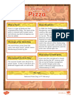 History of Pizza Reading Comprehension