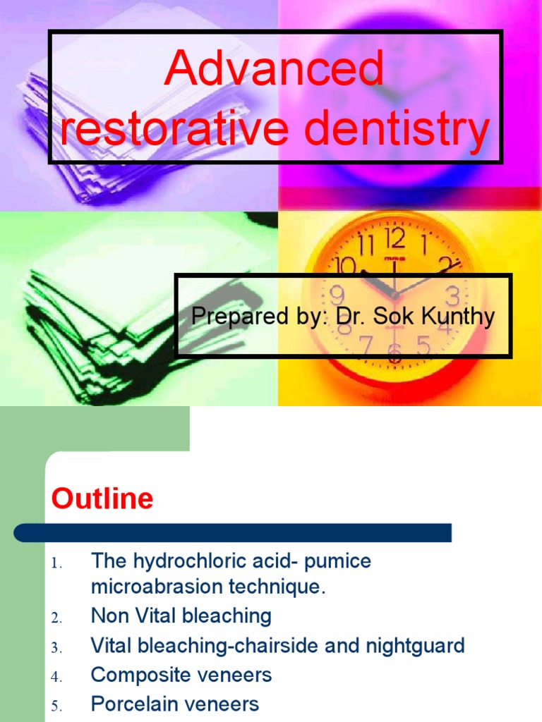 Advanced Restorative Dentistry PPT 3 PDF Tooth Enamel Health