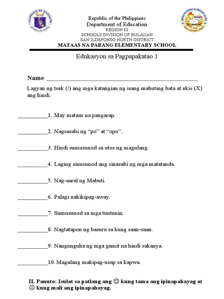 Esp Periodical Test Pdf