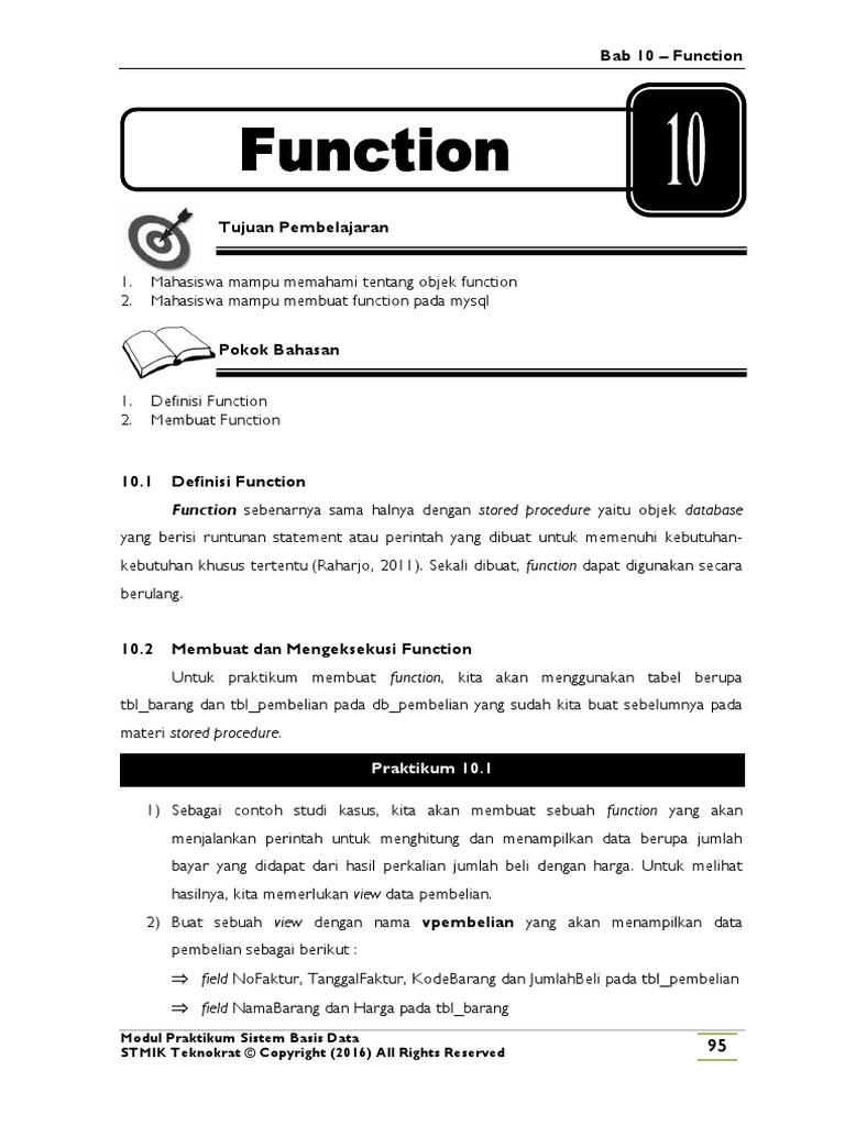 FIX FIX Bab 10 - Function | PDF