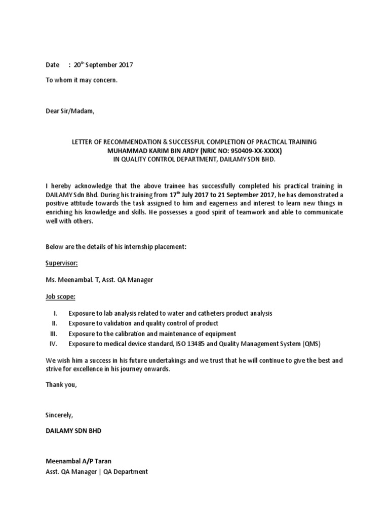 Testimonial Letter PDF