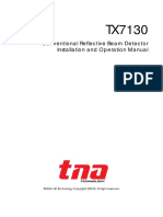 TX7130_Conventional Reflective Beam Detector_Installation and Operation Manual_ V1.5