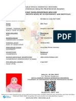 (The Indonesian Health Profession Board) : Registration Certification of Nutritionist and Dietitian