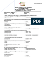 Soal Tematik Kelas 5 Tema 8 Mapel SBDP