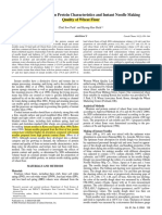 Relationship Between Protein Characteristics and Instant Noodle Making Quality of Wheat Flour