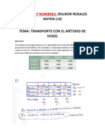 Transporte Metodo de Vogel - Nayda Luz Deudor Rosales