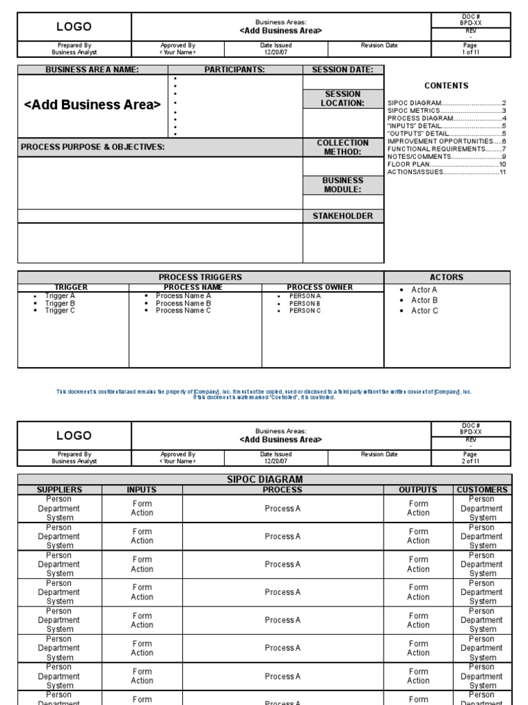 Business Process Documentation Template | PDF | Computing | Business