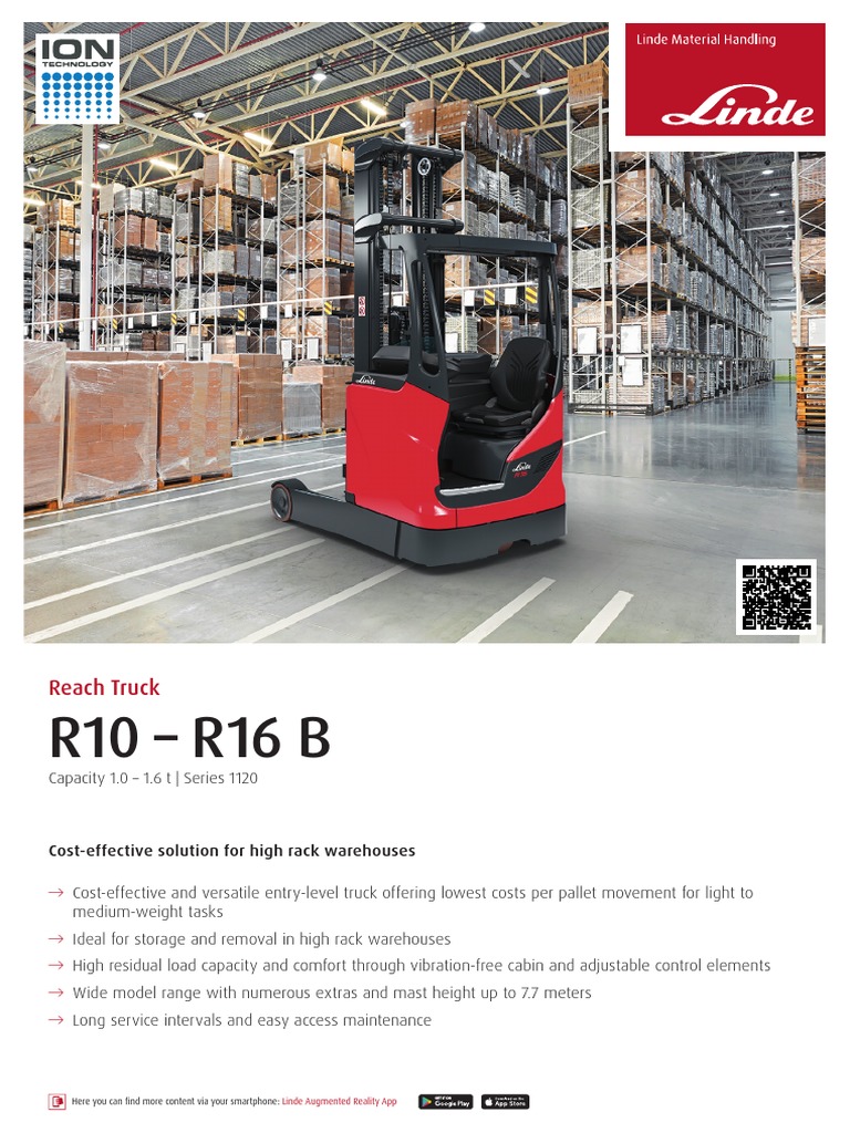 Chariots élévateurs Linde R10 à R16 B | PDF