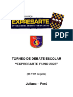 Manual de Debate Del Torneo Escolar 2023