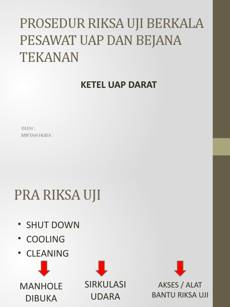 Prosedur Uji Riksa Bejana Tekan | PDF | Teknologi & Rekayasa