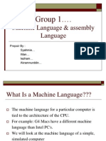 Group 1 .: Machine Language & Assembly Language
